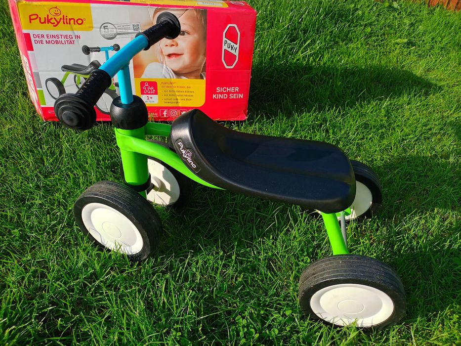 Rowerek biegowy PUKY trójkołowy zielono niebieski