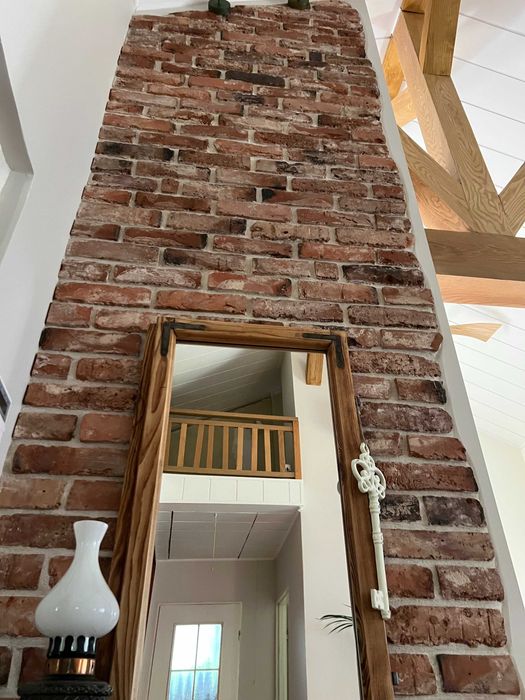 Płytki ze starej cegły, lico na ścianie, klimat RETRO, stara cegła