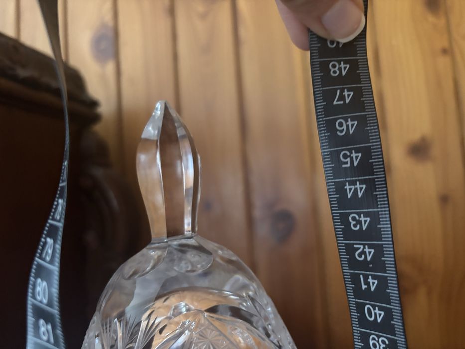 Krysztalowy pochar wazon oryginalny krysztal PRL