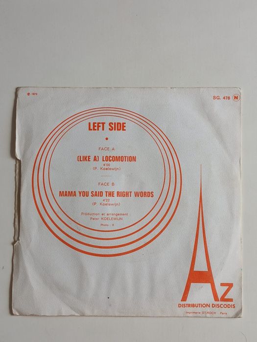 Vinil 45 rpm Left Side