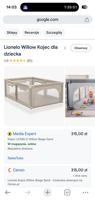 Lionelo Willow kojec bezowy - nowy