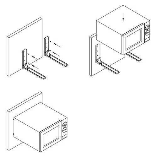 Кріплення кронштейна для мікрохвильової печі 2 шт
