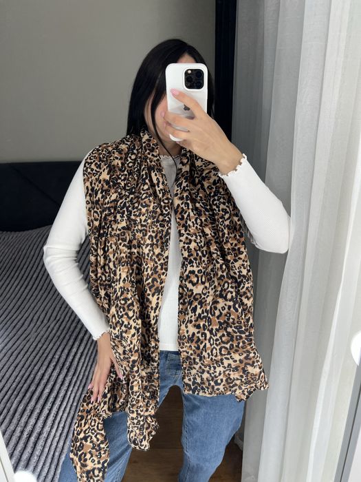 Леопардовий лео шарф шарфик великого розміру