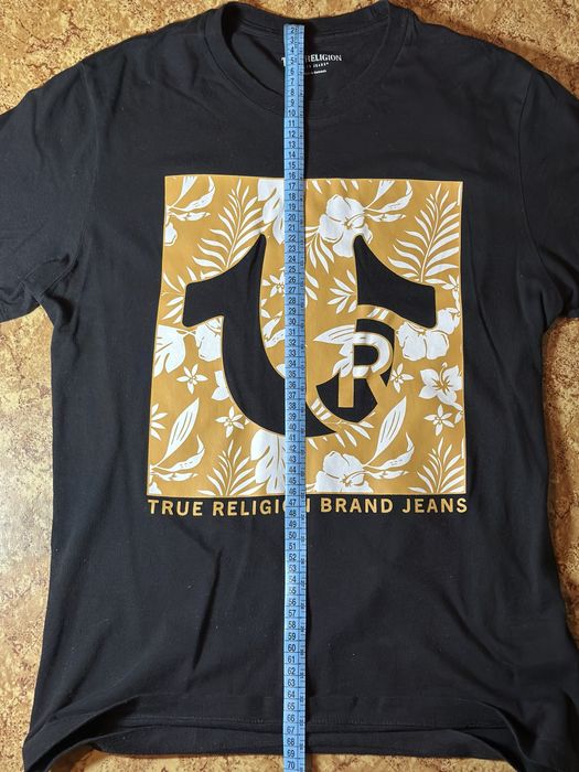 True Religion Men’s Graphic Logo Short Sleeve Shirt Black Size S