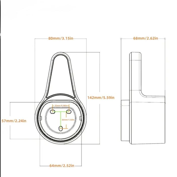 Настінний тримач для зарядного пристрою Type2
