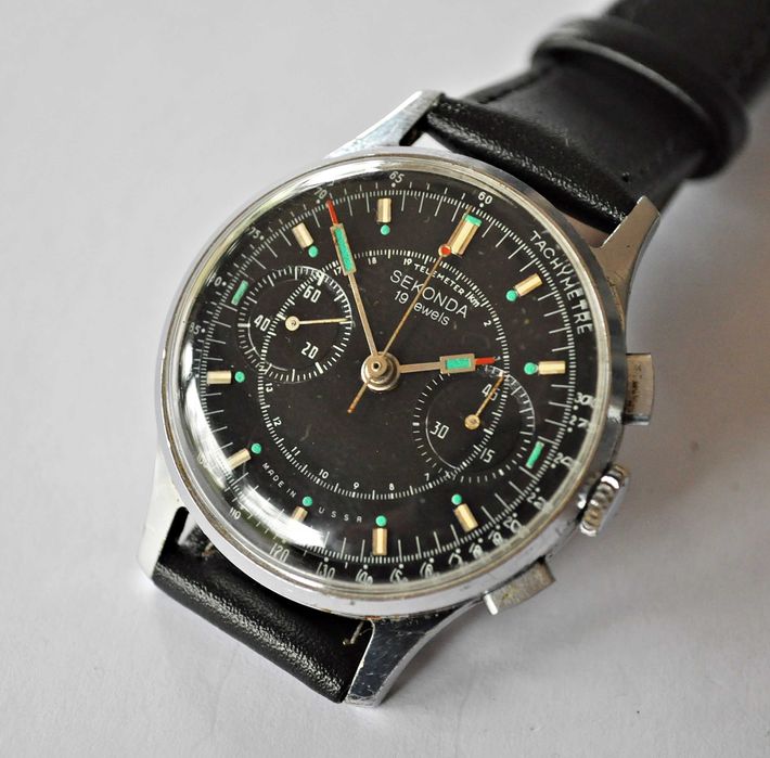 Rare_Piękny Poljot Sekonda 3017 19 kam chronograf !