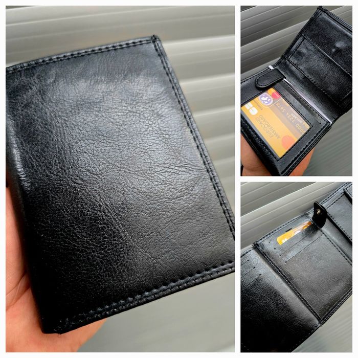 Portfel męski czarny nowy ekoskóra wytrzymały