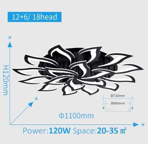 Candeeiro LED Pétalas c/ controlo remoto e APP