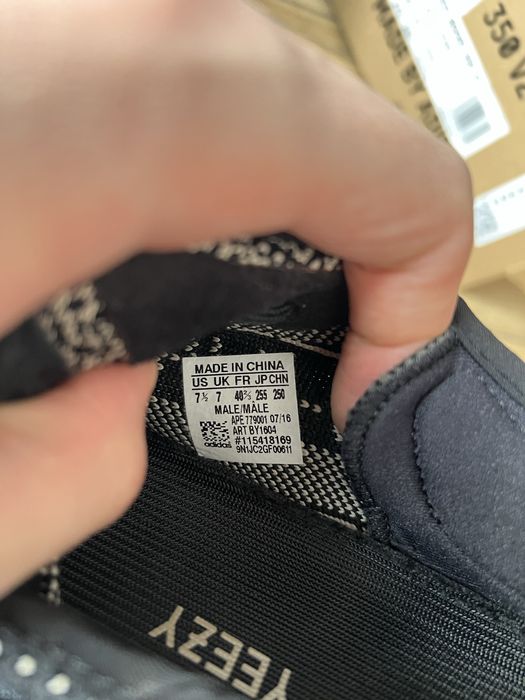 Adidas Yeezy Boost 350 V2 Oreo 2016  OG sneakersy niskie czarne 40 2/3