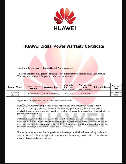 Inversor Híbrido Huawei SUN2000-2KTL-L1 (2kW) - c/ Garantia 2031