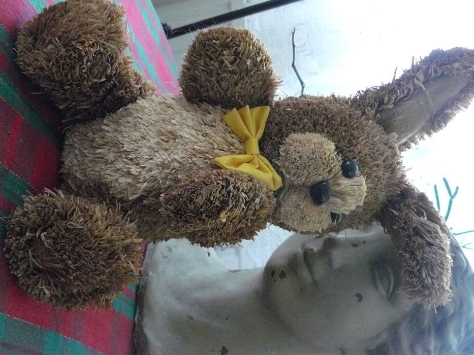 Zając królik ozdoba 31 cm + jajko handmade wstążeczka ceki