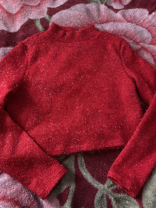 Кофта вкорочена блискуча святкова