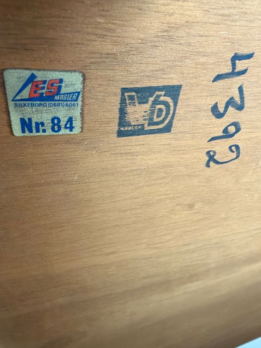 ES Møbler Silkeborg – palisandrowy highboard / barek, Dania, lata 60.