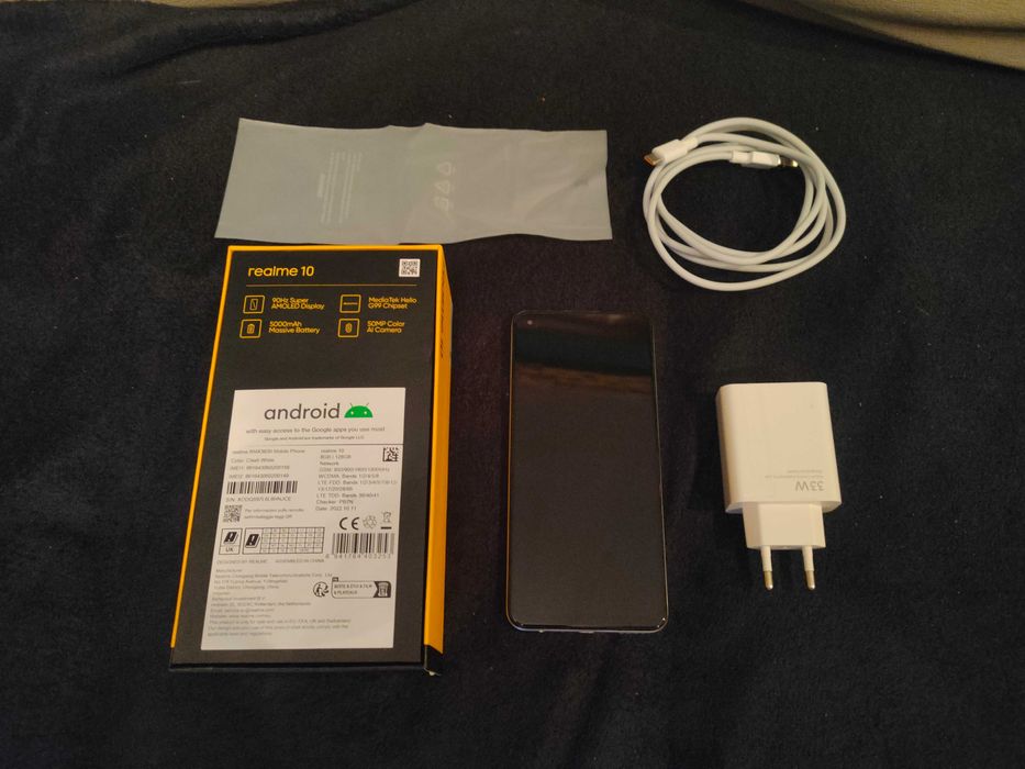 Smartfon REALME 10 8/128GB 90Hz 6.4" Biały jak nowy!!