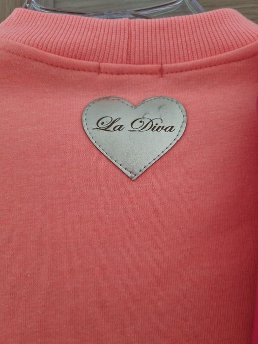 Bluza La Diva cyrkonie, morelowa