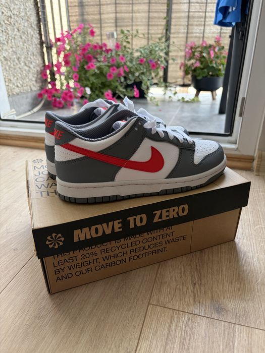 Nike Dunk Low NN GS Smoke Grey/Lt Crimson-White