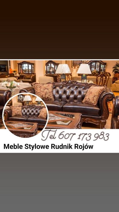 Stół z  czterema krzesłami Włoski oryginał Ludwik Barok