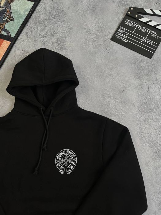 Худи Chrome Hearts черное оверсайз