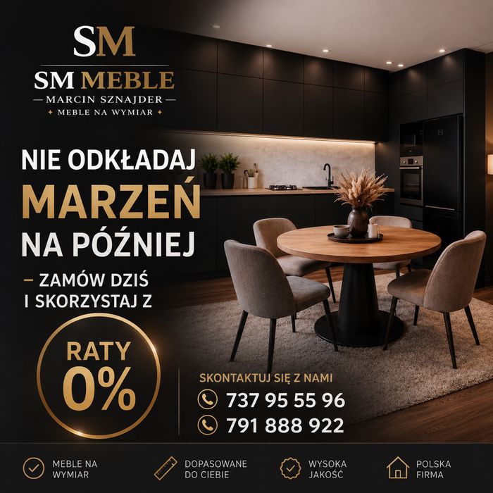 Meble na wymiar Raty 0% Tarnowskie Gòry kuchnie szafy garderoby