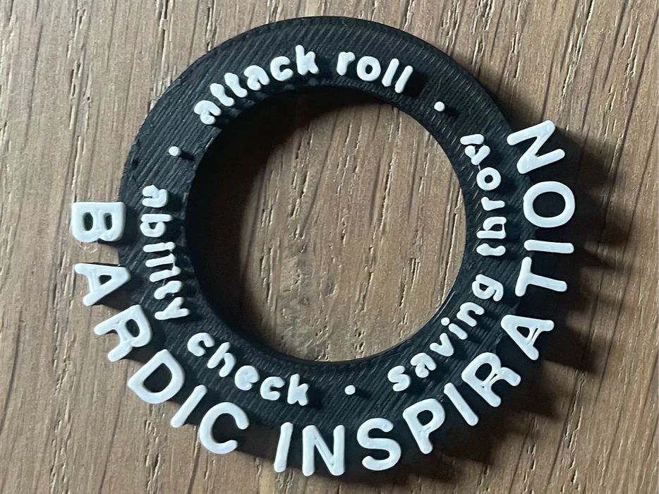 Anel de Inspiração Bárdica - Marcador de Jogo