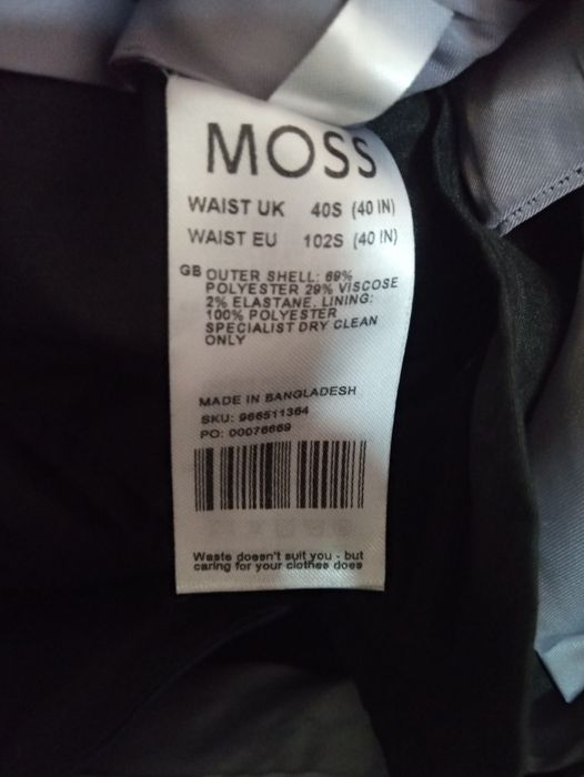 Garnitur Moss Bross Tailored Fit rozm.50/52