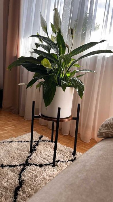 Kwietnik Loft Inspired 41 cm metal drewno industrial