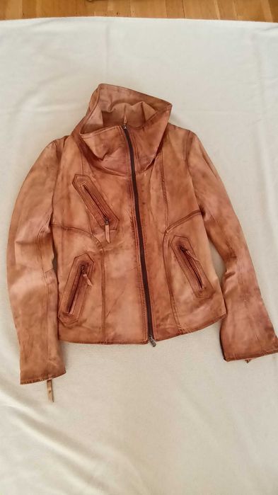 Kurtka ramoneska włoska skóra