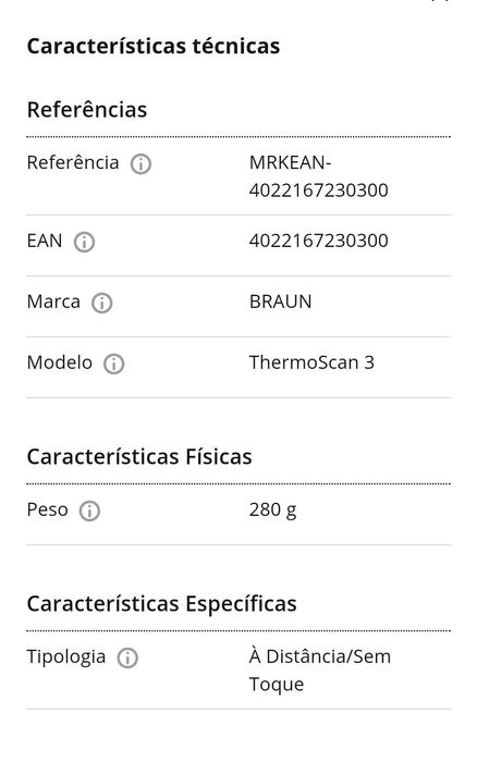 Termómetro digital Braun ThermoScan