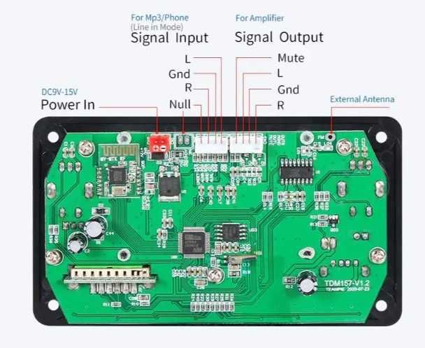 MP3 плеєр вбудований UNISIAN із підсилювачем
