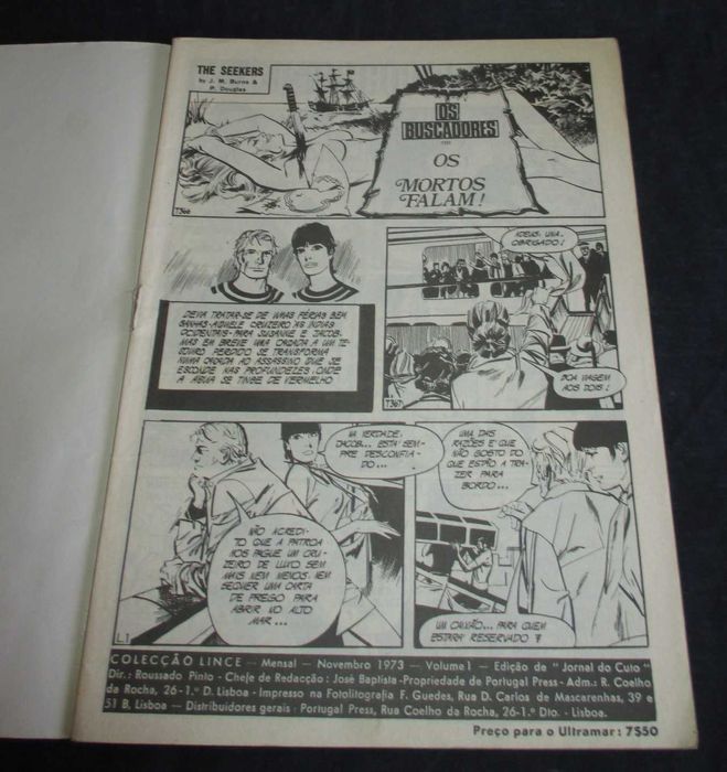 Livro BD Os Buscadores Colecção Lince Nº 1