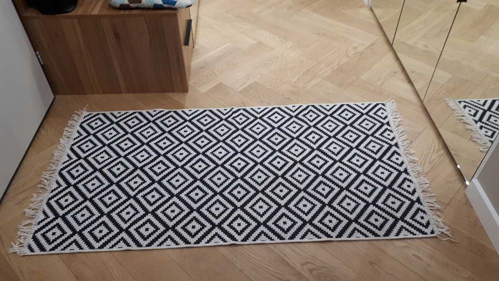 Dywan 80x150 cm boho kilim bawełna poliester akryl