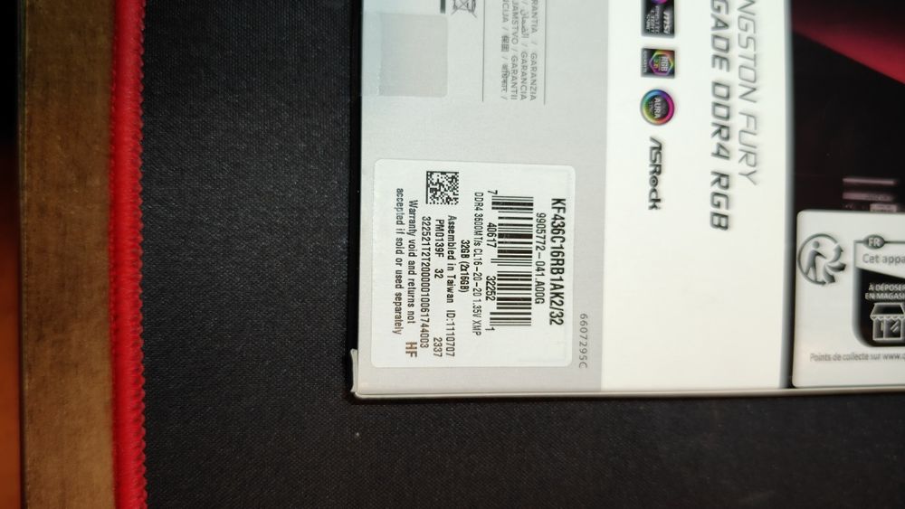 DDR 4 Kingston Fury Renegade RGB 2x16gb 3600mhz