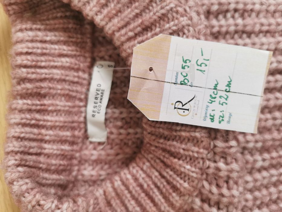 Reserved S 36 sweter różowy jesienny