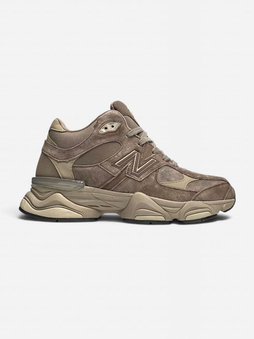 Кросівки з хутром New Balance 9060 High Brown premium зимові | Кроссовки чоловічі жіночі