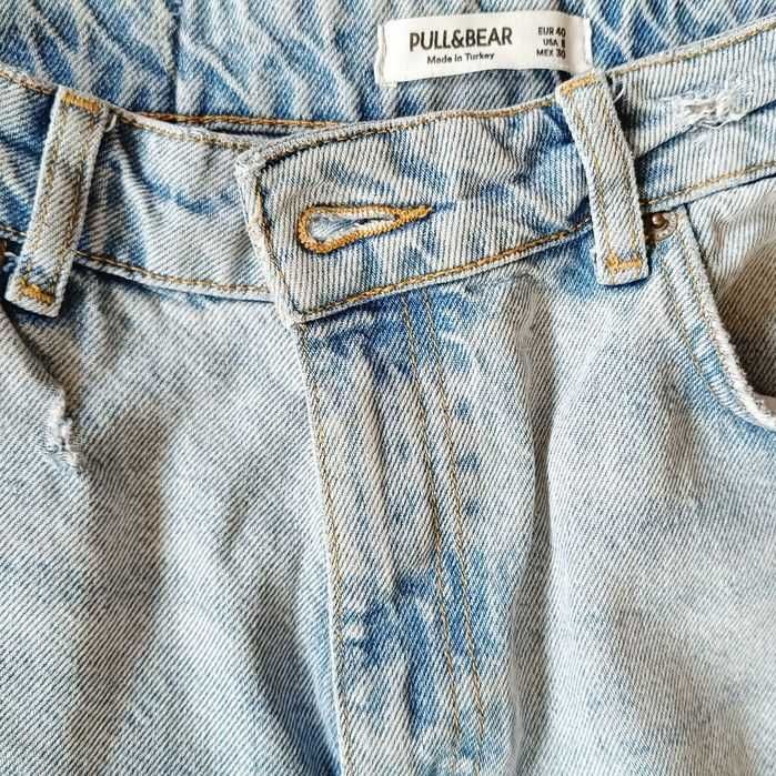 Spodnie dżins Pull&bear z dziurami damskie