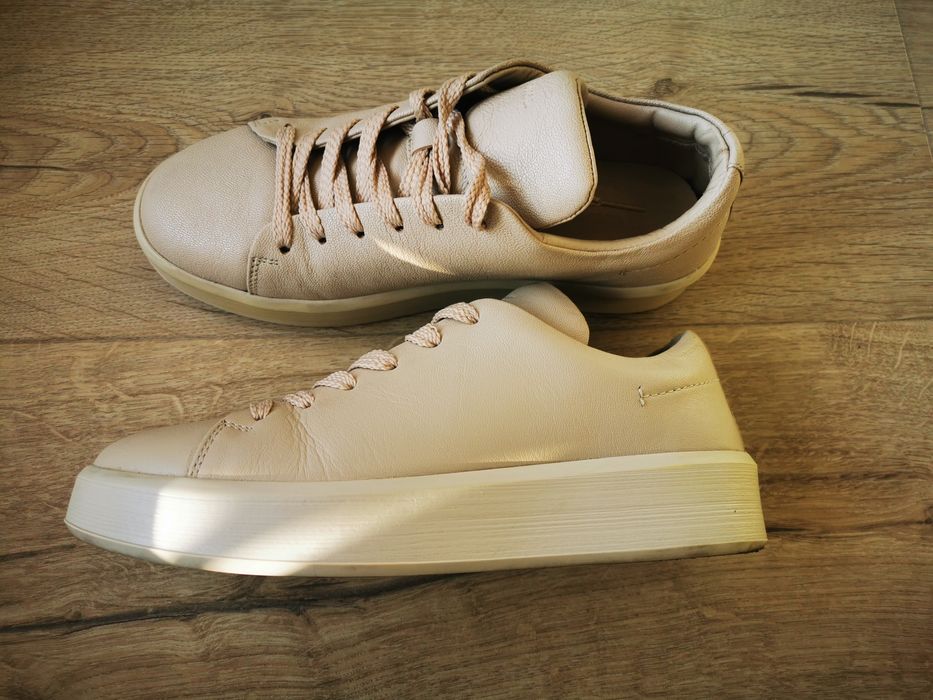 Gino Rossi sneakersy adidasy beżowe beż skórzane skóra naturalna 37