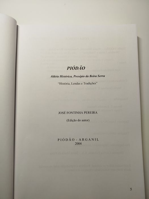 Livro Piódão, de José Fontinha Pereira