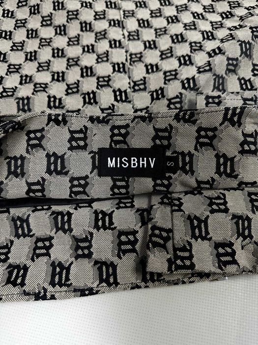Misbhv Beige Monogram Miniskirt міні спідниця місбіхейв юбка мисбихейв
