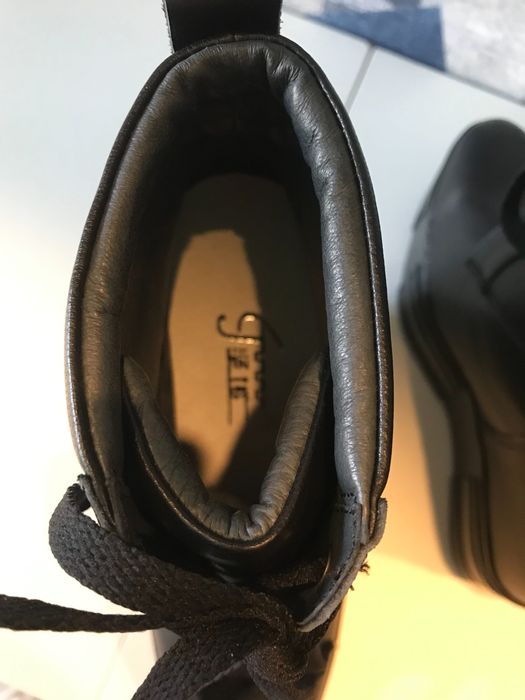 Ботинки женские на танкетке из воловьей кожи 13 см