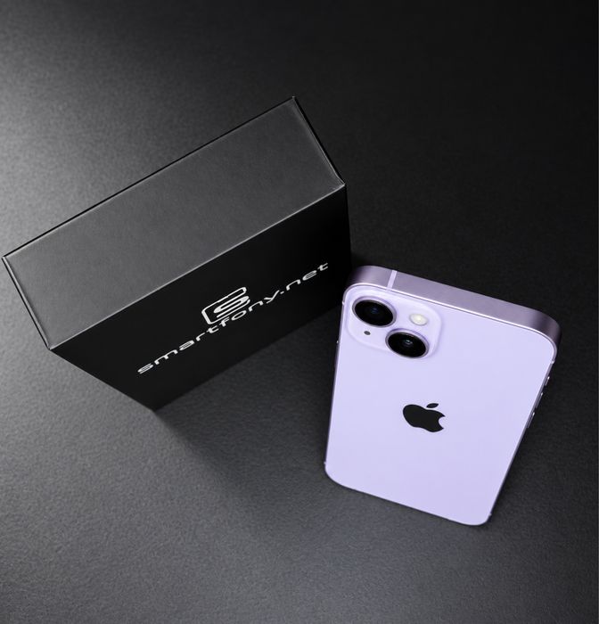 iPhone 14 128 GB Purple | Jak Nowe | 6M Gwarancji | 100% Bateria | SIM+eSIM