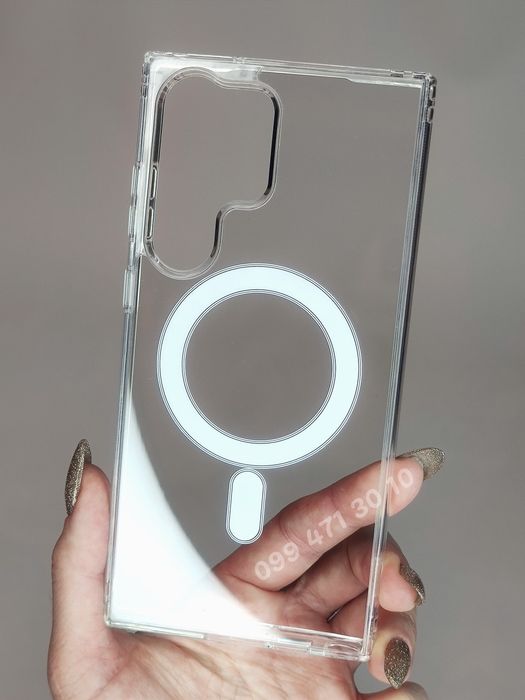 Прозорий чохол MagSafe Samsung S24 Ultra 23 Ultra чехол прозрачный FE