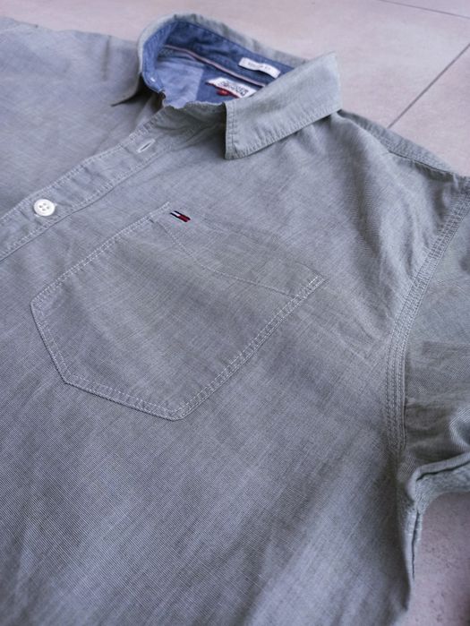 Tommy Hilfiger oryginalna oliwkowa koszula męska rozmiar XL