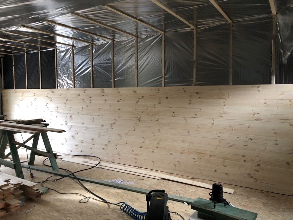 Монтаж вагонки,плити осб,вкладаня мініральной вати