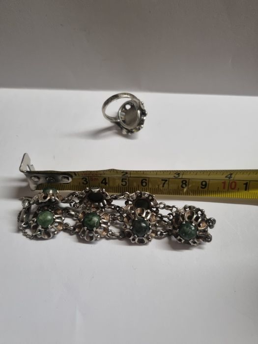 Zestaw Vintage Trachten: Bransoletka i Pierścionek - Srebro Próby 835,