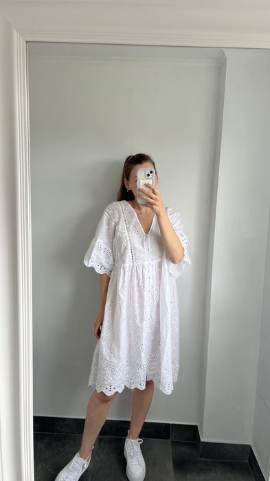 Білий сарафан з прояви, S