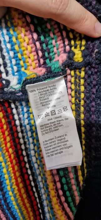 Kolorowy sweter w paski Rainbow by Bonprix rozm. XL