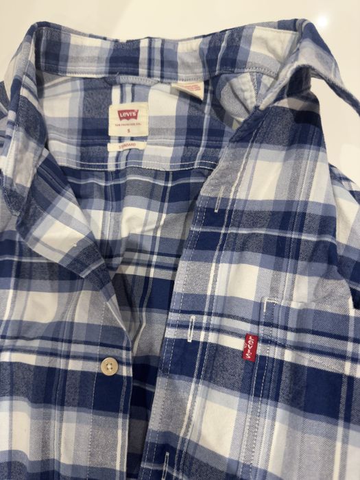 Camisa branca e azul quadrados LEVI’s NOVA Tamanho S NOVA Standard