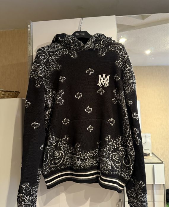 Худи Amiri bandaba black/white