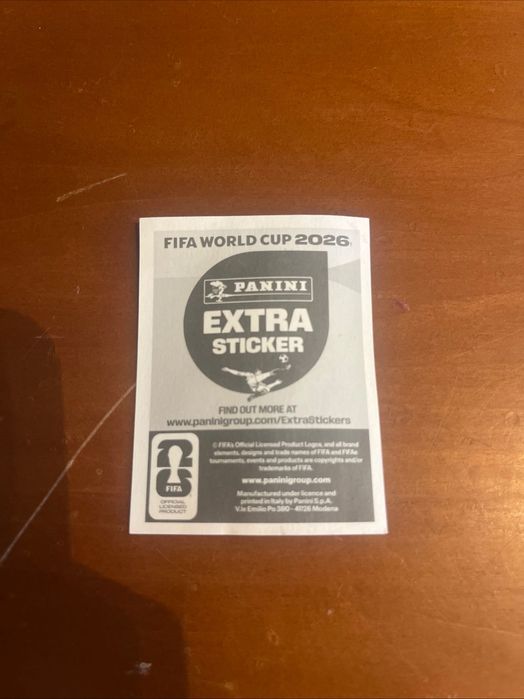 Cromos mundial extra sticker