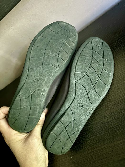 Балетки тканевые на плоской подошве